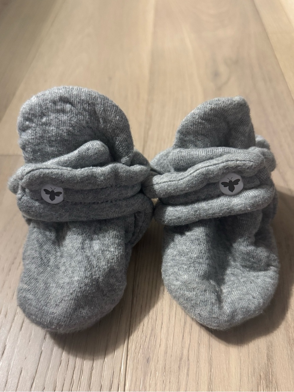 Burt’s Bees Baby Organic Cotton Stay-On Booties Heather Grey